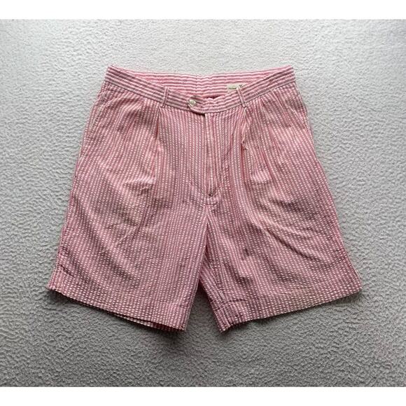 Fairway & Greene Other - VTG Fairway & Green Seersucker Shorts Mens 36 (Tag 35) 8" Pink White Golf Preppy